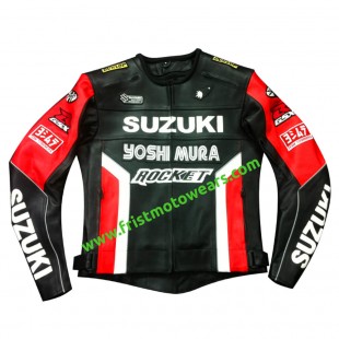 Suzuki GSXR Leather Motorcycle Jacket 